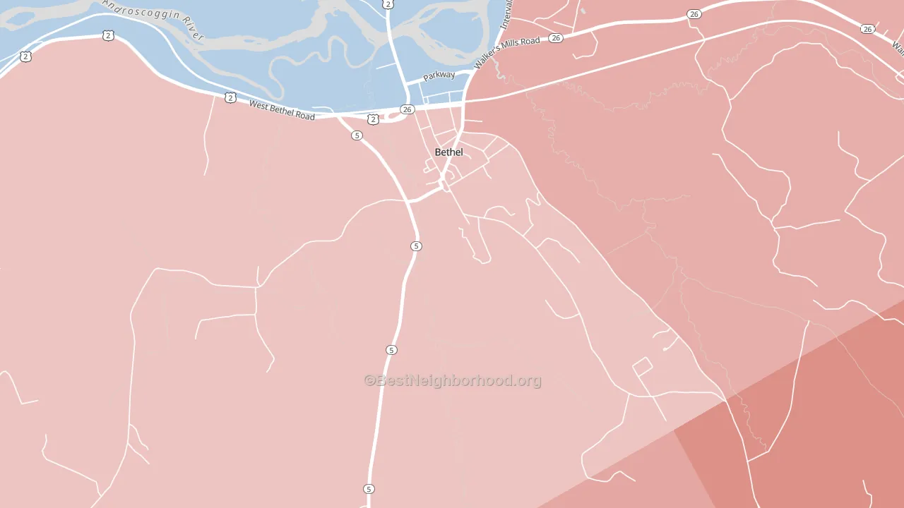 Mayville, ME block-group political-lean map