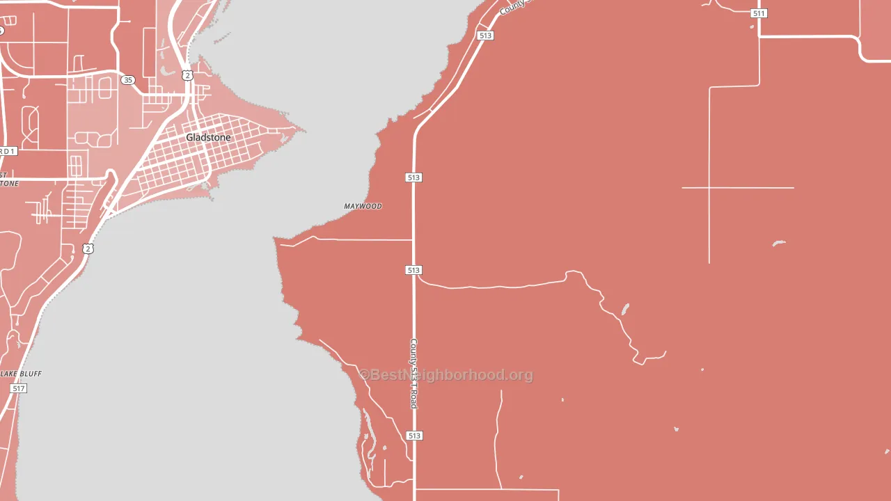 Maywood, MI block-group political-lean map
