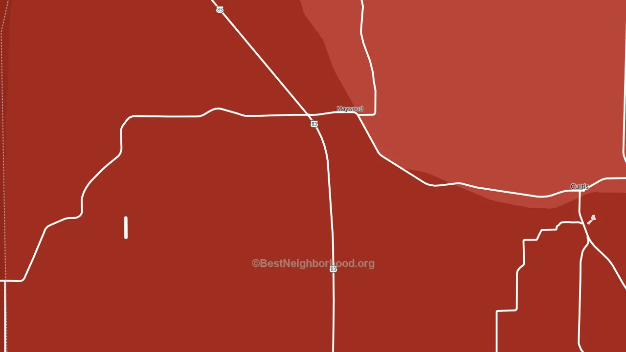 Maywood, NE block-group political-lean map