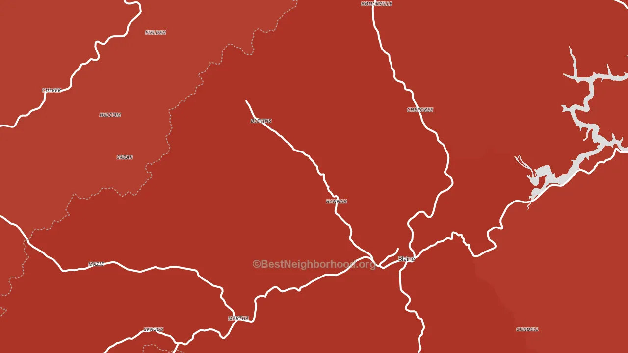 Mazie, KY block-group political-lean map