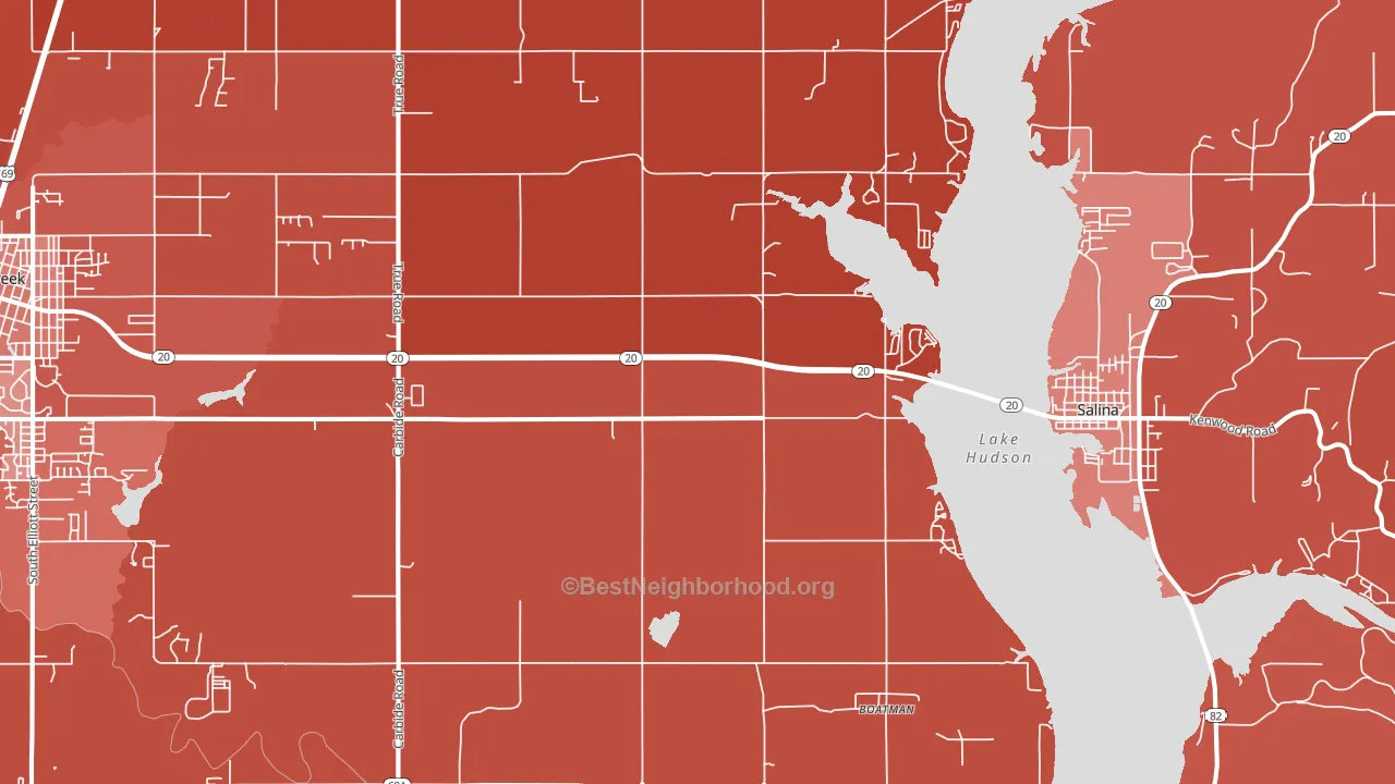 Mazie, OK block-group political-lean map
