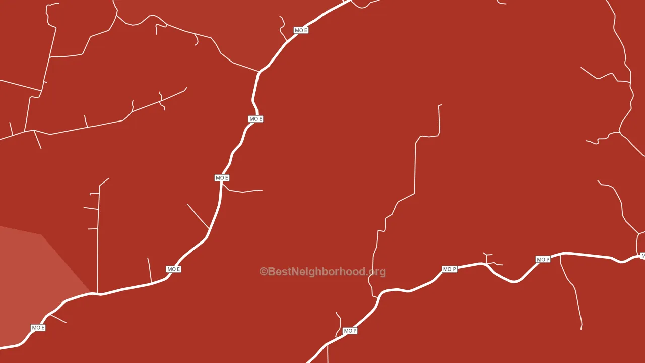 Mc Bride, MO block-group political-lean map