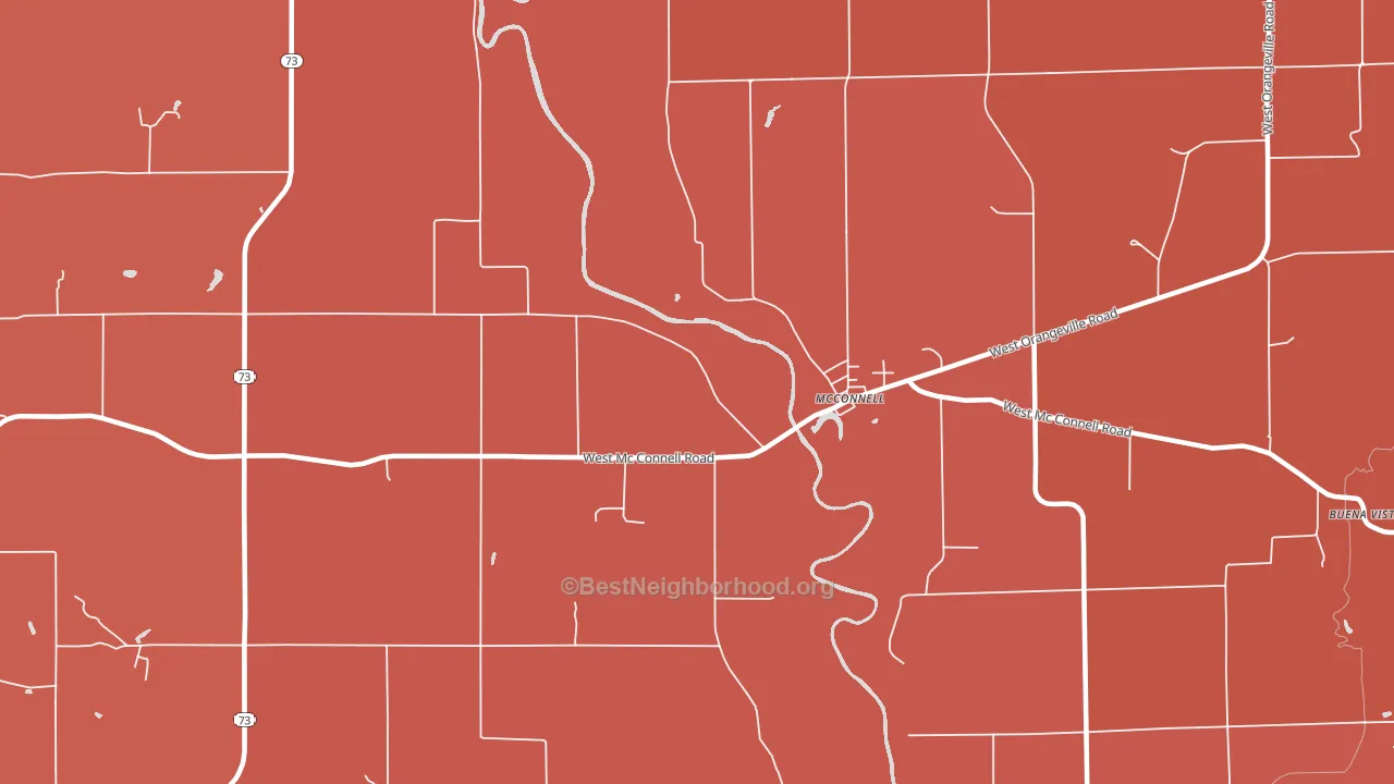 Mc Connell, IL block-group political-lean map