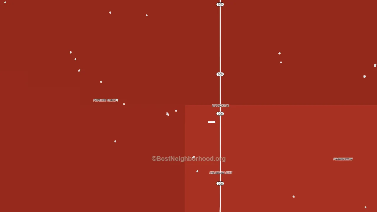Mc Donald, NM block-group political-lean map