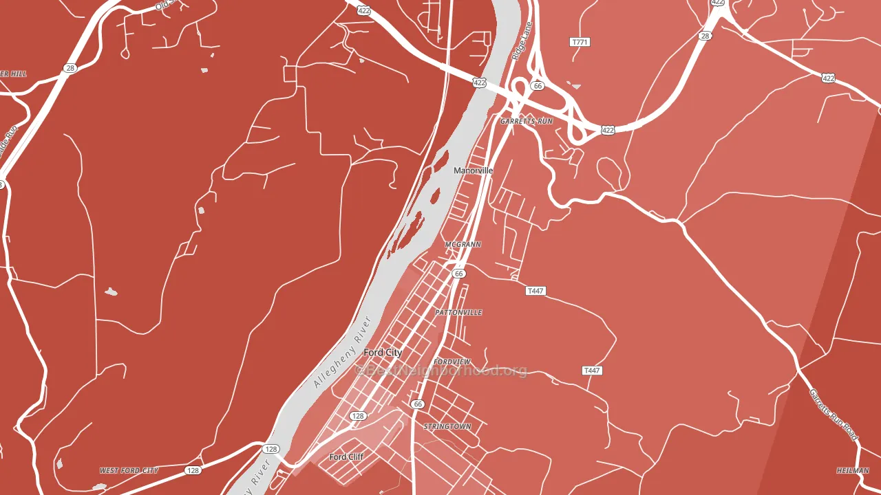 Mc Grann, PA block-group political-lean map