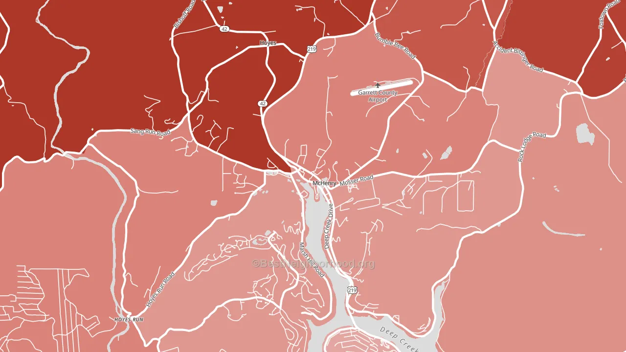 Mc Henry, MD block-group political-lean map