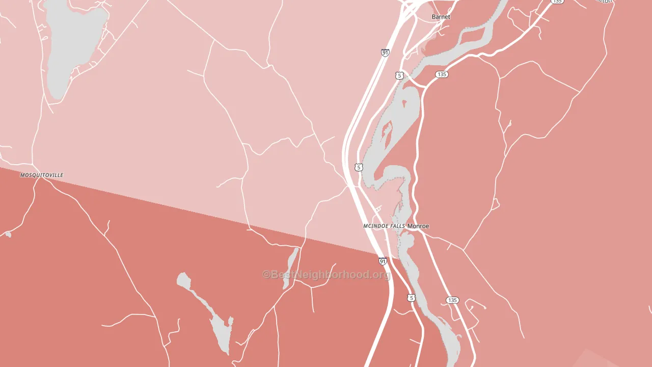 Mc Indoe Falls, VT block-group political-lean map