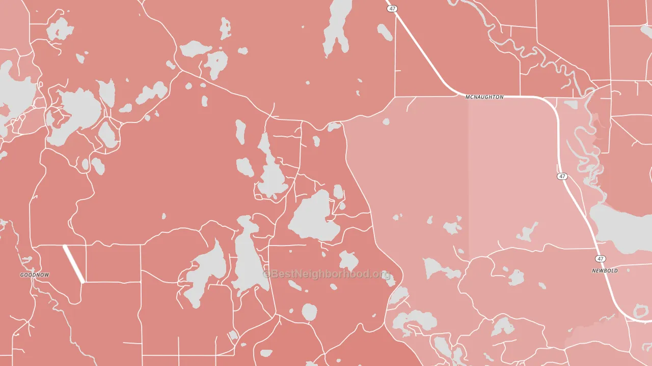 Mc Naughton, WI block-group political-lean map