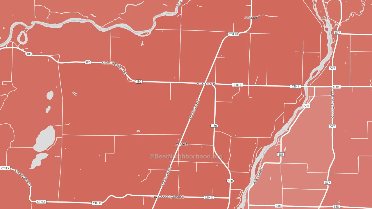 McAllister, WI block-group political-lean map