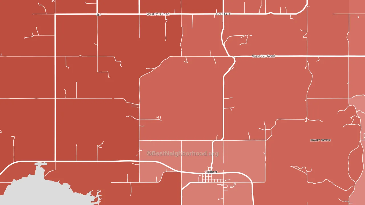 McBride, OK block-group political-lean map
