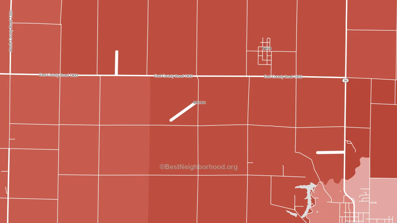 McCall, IL block-group political-lean map