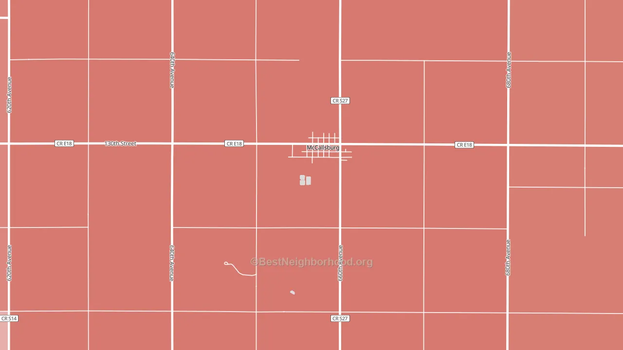 McCallsburg, IA block-group political-lean map