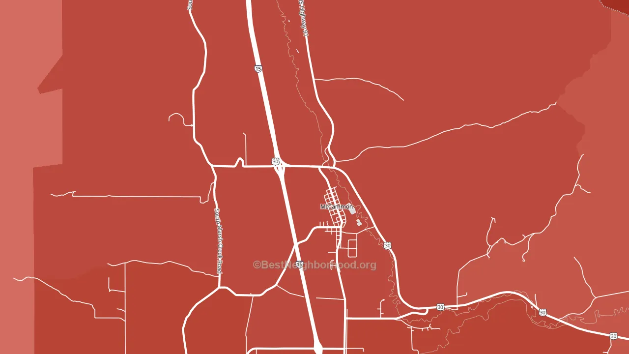 McCammon, ID block-group political-lean map