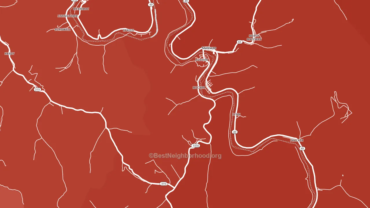 McCarr, KY block-group political-lean map