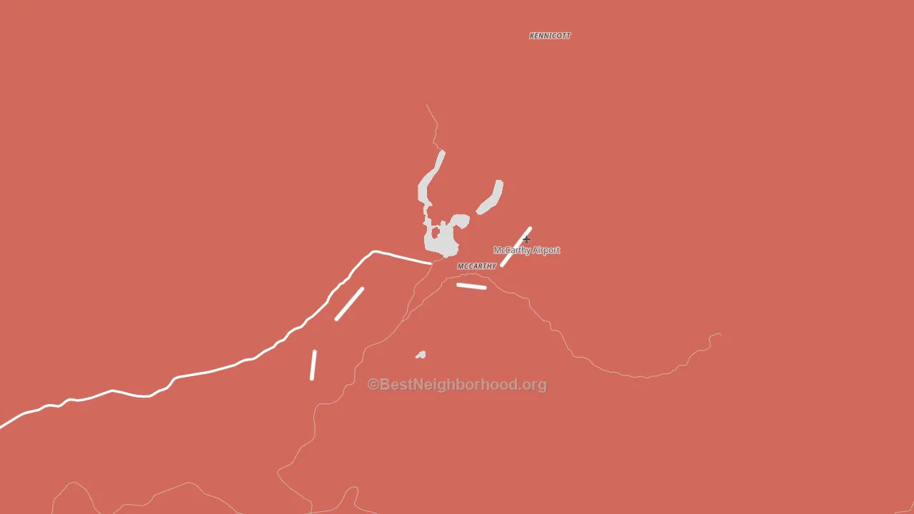 McCarthy, AK block-group political-lean map