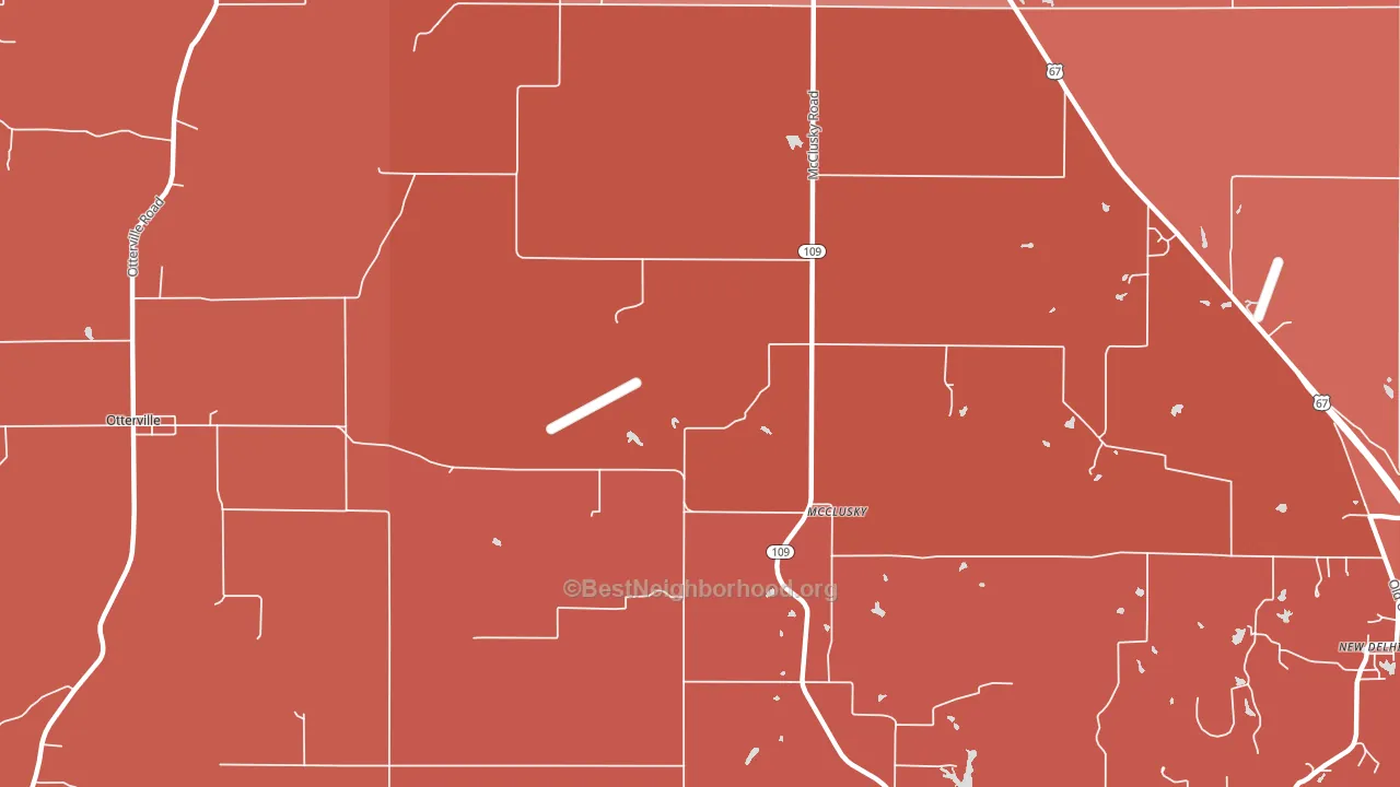 McClusky, IL block-group political-lean map