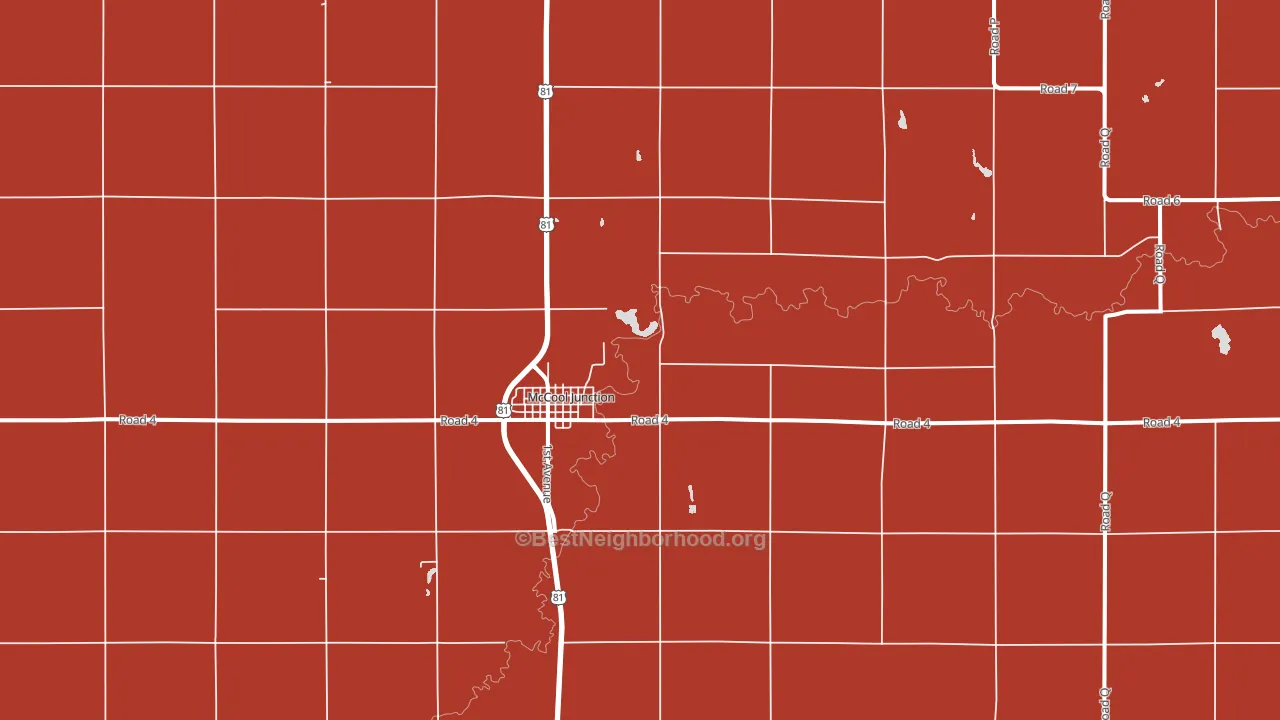 McCool Junction, NE block-group political-lean map