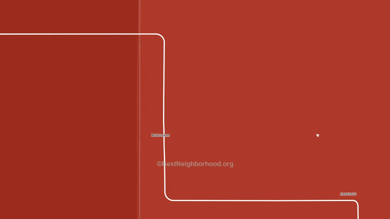 McCracken, KS block-group political-lean map
