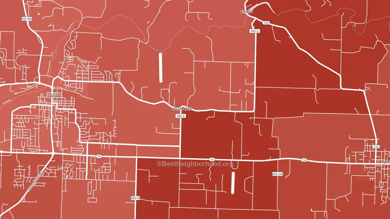 McCracken, MO block-group political-lean map