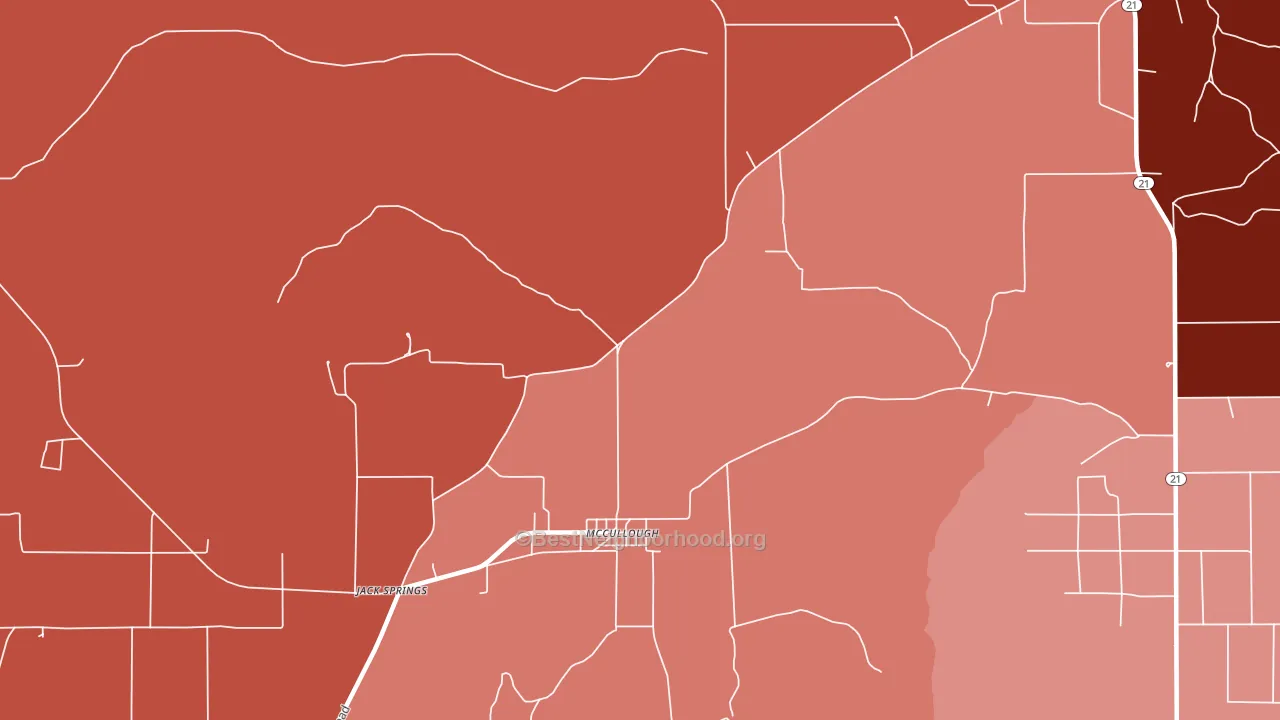 McCullough, AL block-group political-lean map