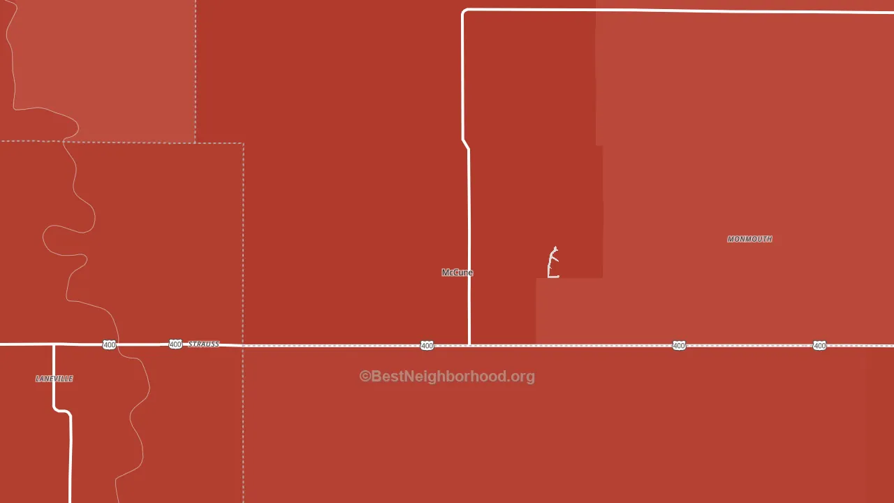 McCune, KS block-group political-lean map