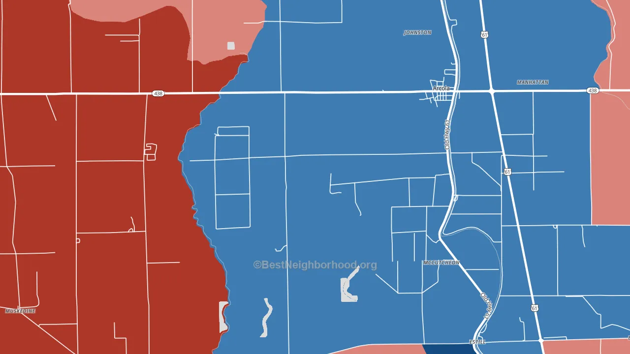 McCutcheon, MS block-group political-lean map