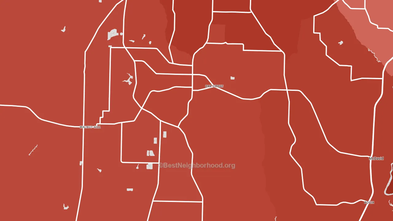 McDavid, FL block-group political-lean map