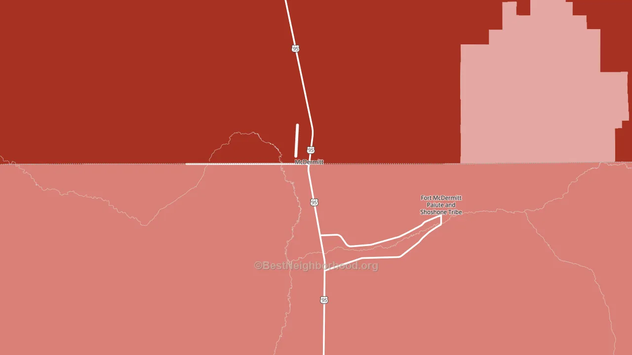 McDermitt, NV block-group political-lean map