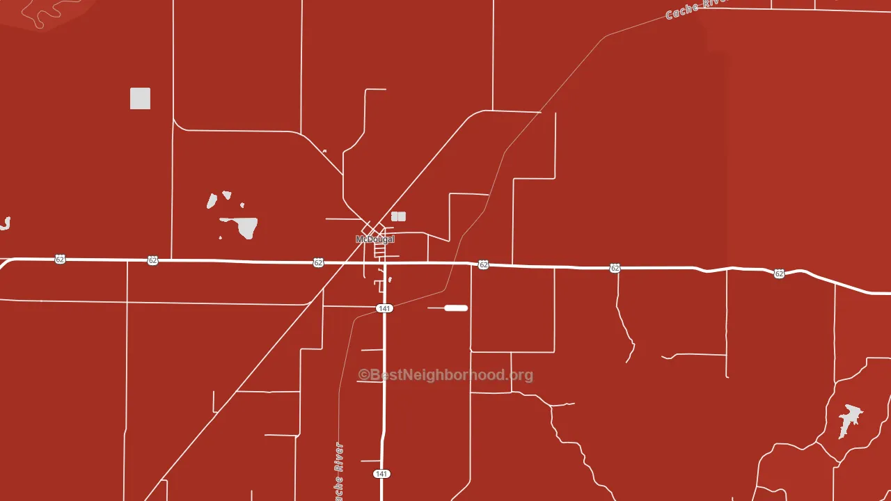 McDougal, AR block-group political-lean map