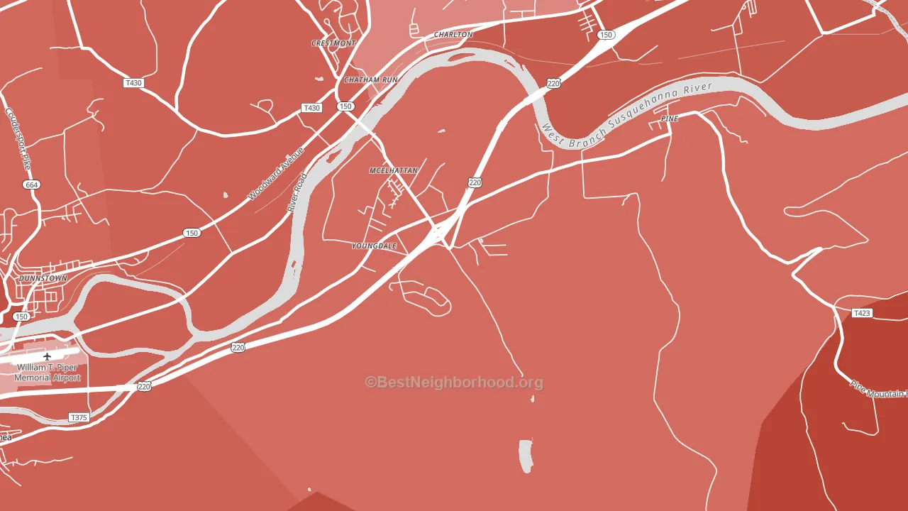McElhattan, PA block-group political-lean map