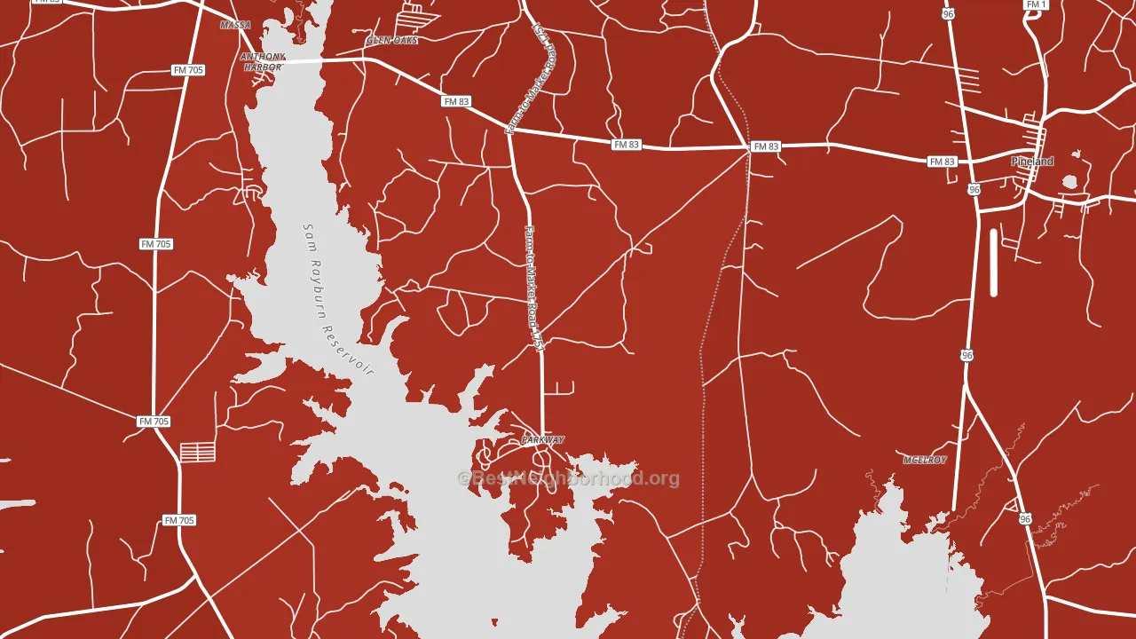 McElroy, TX block-group political-lean map