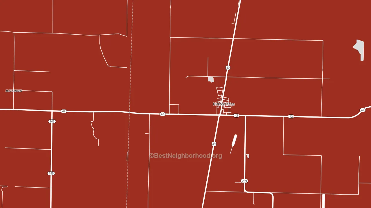 McFadden, AR block-group political-lean map