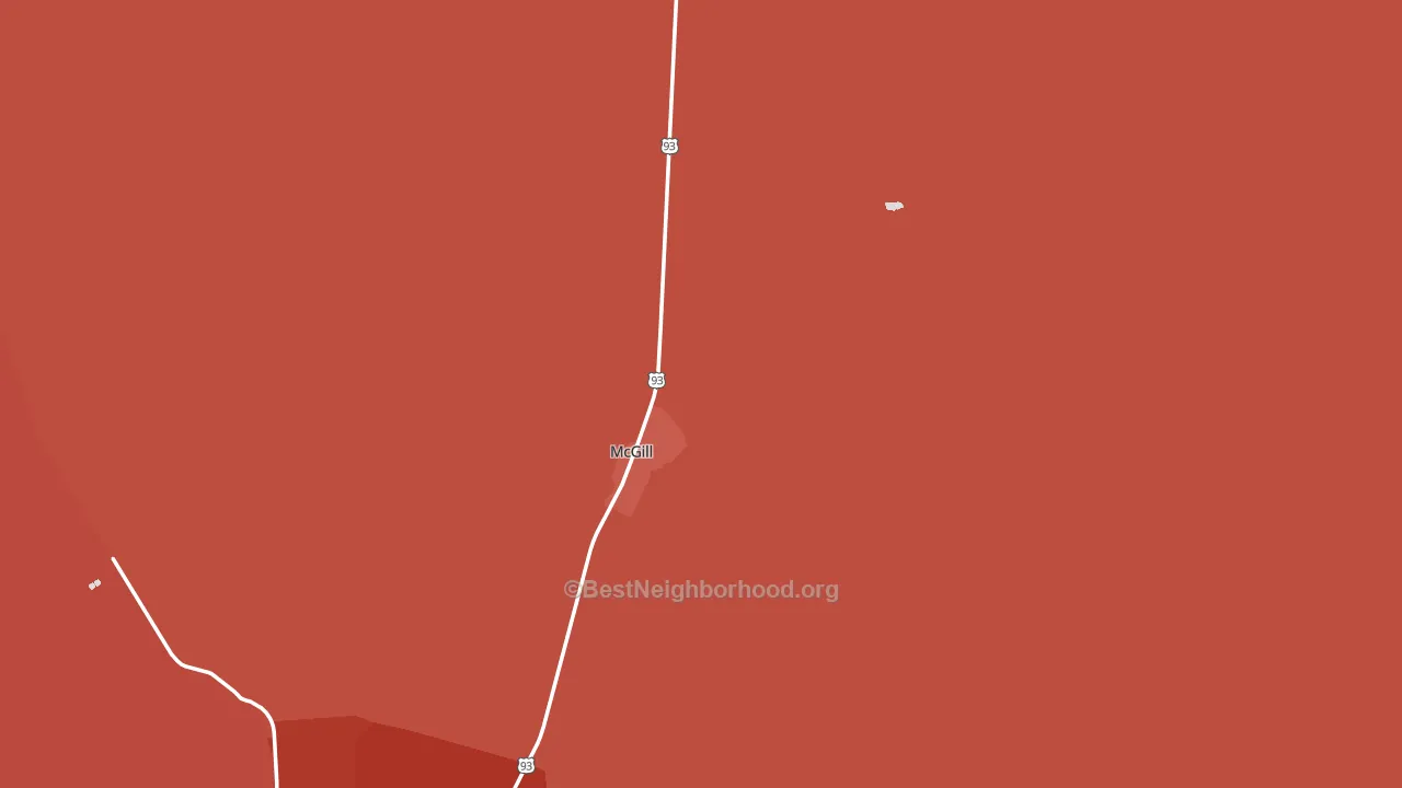 McGill, NV block-group political-lean map