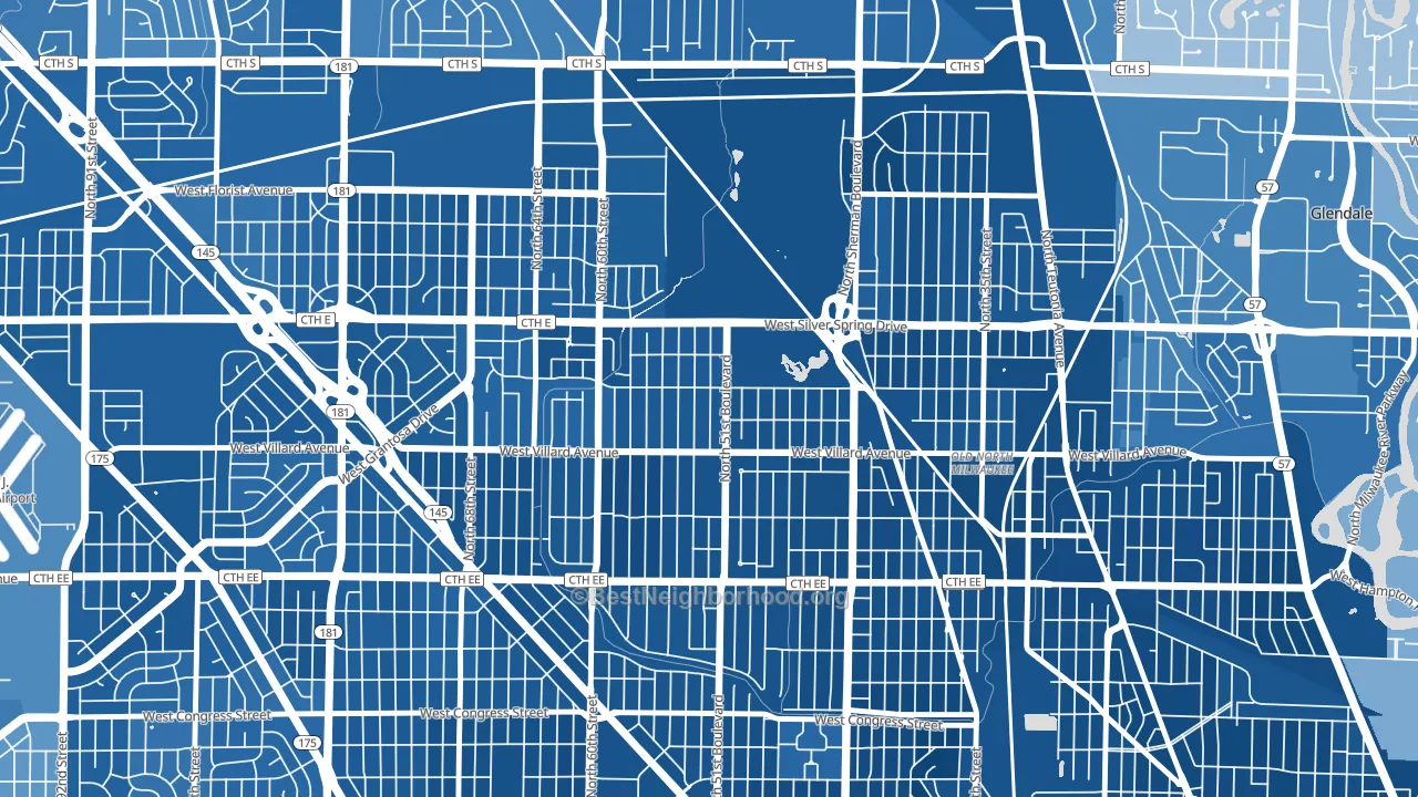 McGovern Park, Milwaukee, WI block-group political-lean map