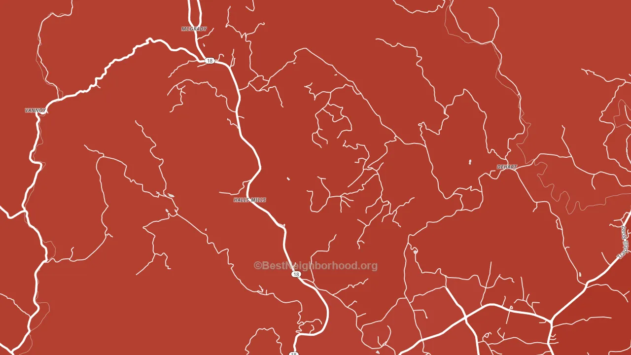 McGrady, NC block-group political-lean map