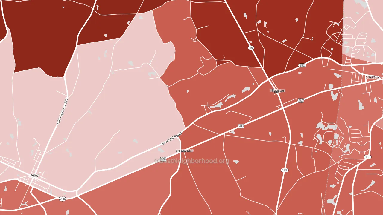 McGregor, GA block-group political-lean map
