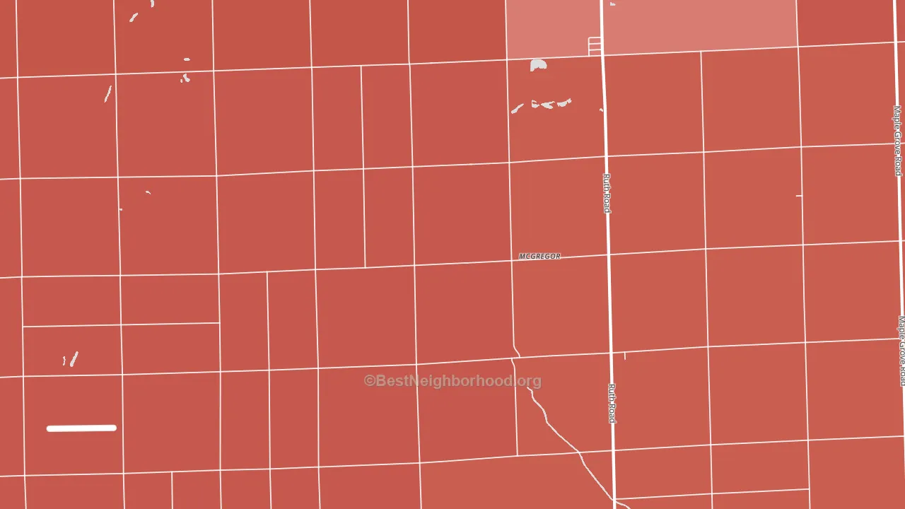 McGregor, MI block-group political-lean map