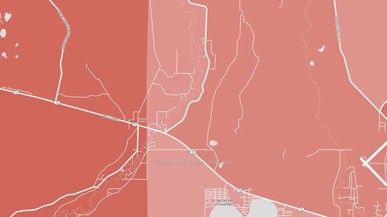 McIntyre Landing, MI block-group political-lean map