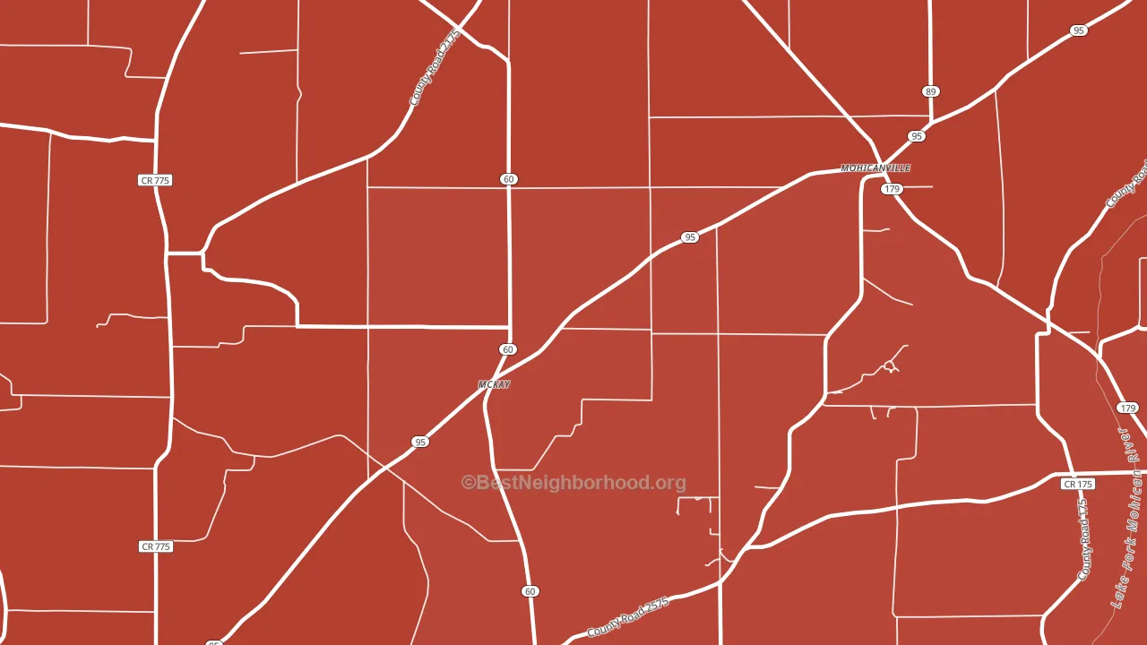 McKay, OH block-group political-lean map