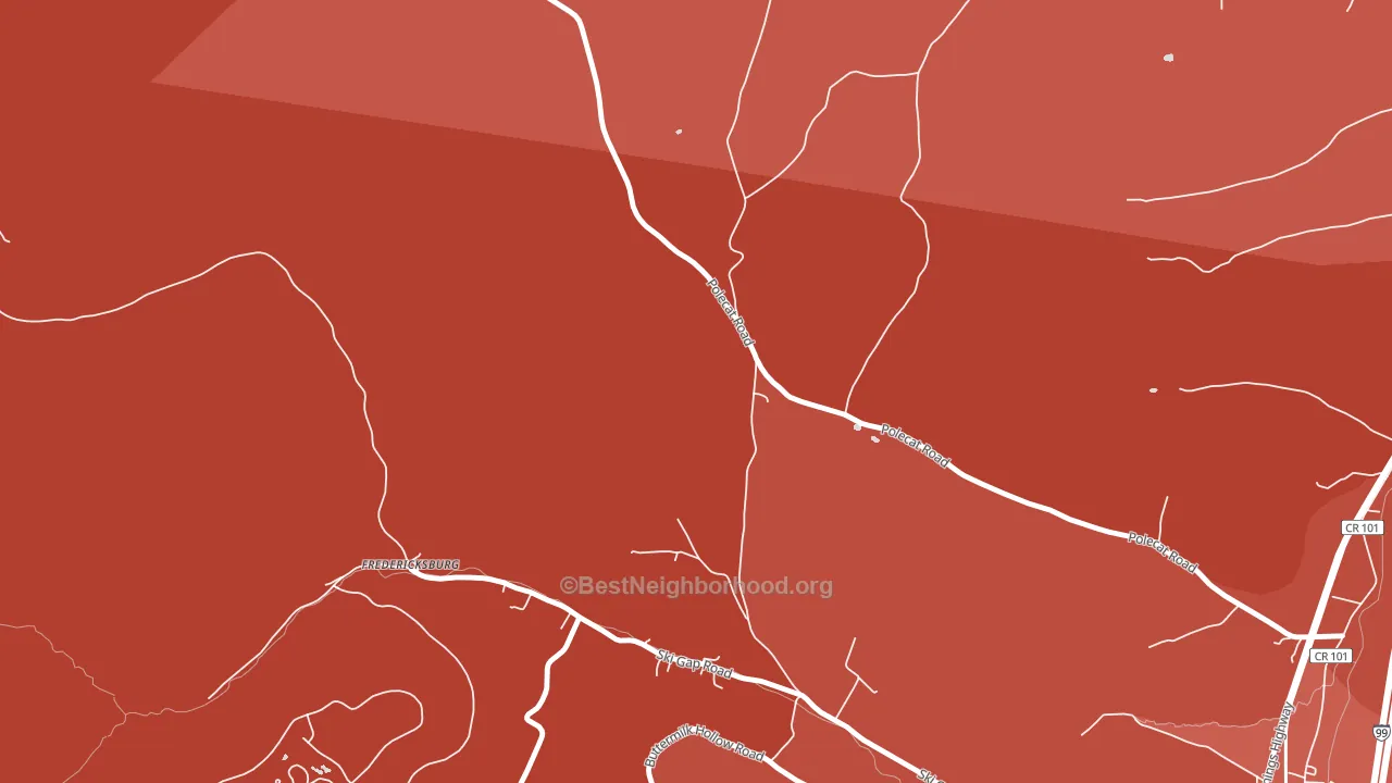 McKee, PA block-group political-lean map