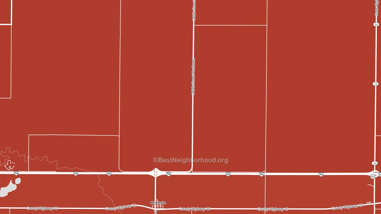 Mckenzie, ND block-group political-lean map