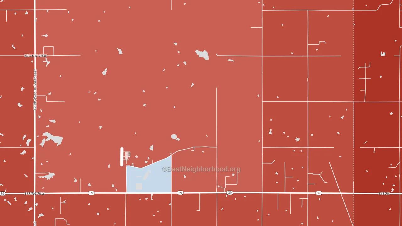 McKiddyville, OK block-group political-lean map