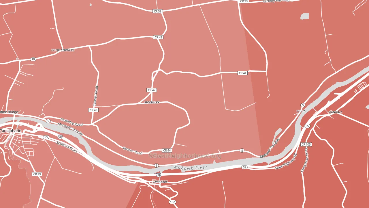 McKinley, NY block-group political-lean map
