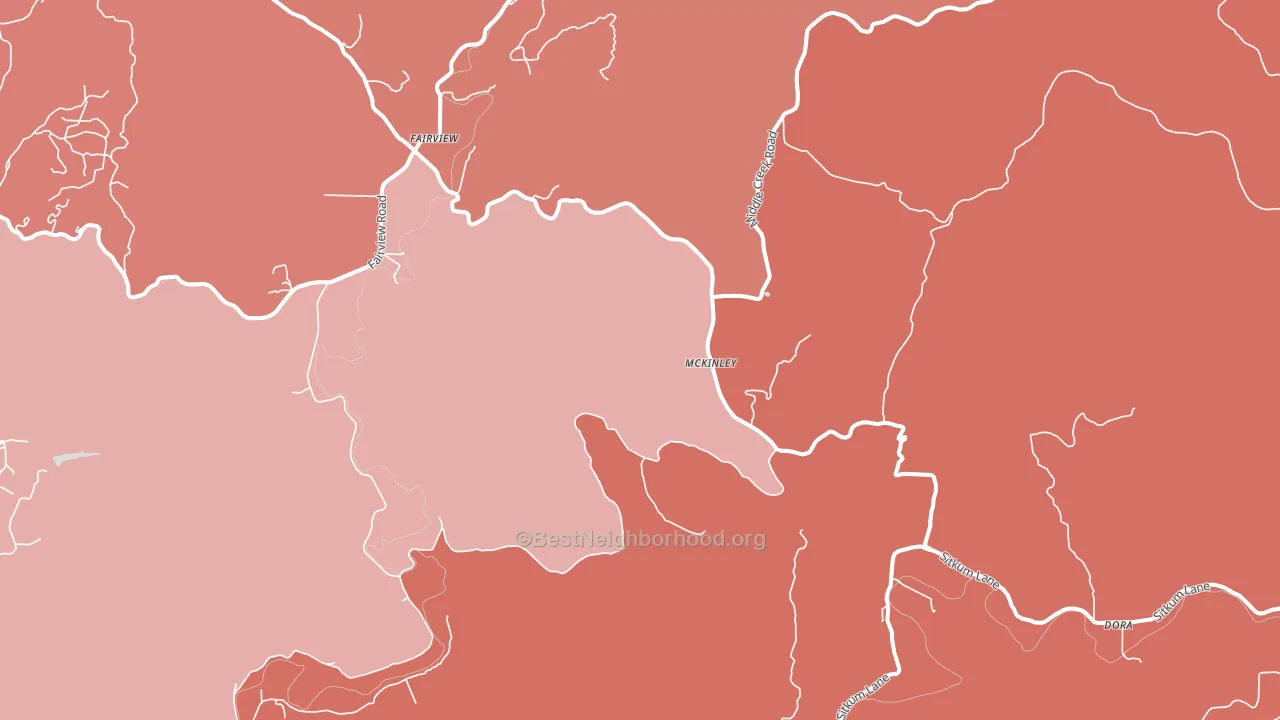 McKinley, OR block-group political-lean map