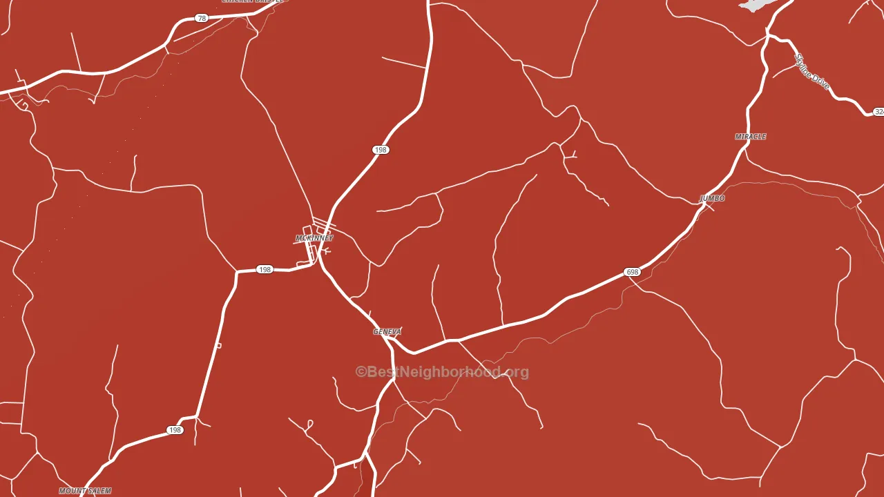 McKinney, KY block-group political-lean map