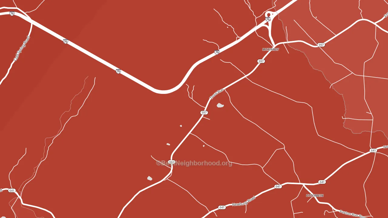 McKinney, PA block-group political-lean map