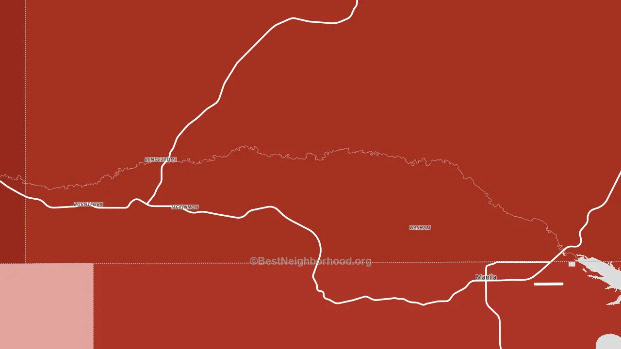 McKinnon, WY block-group political-lean map