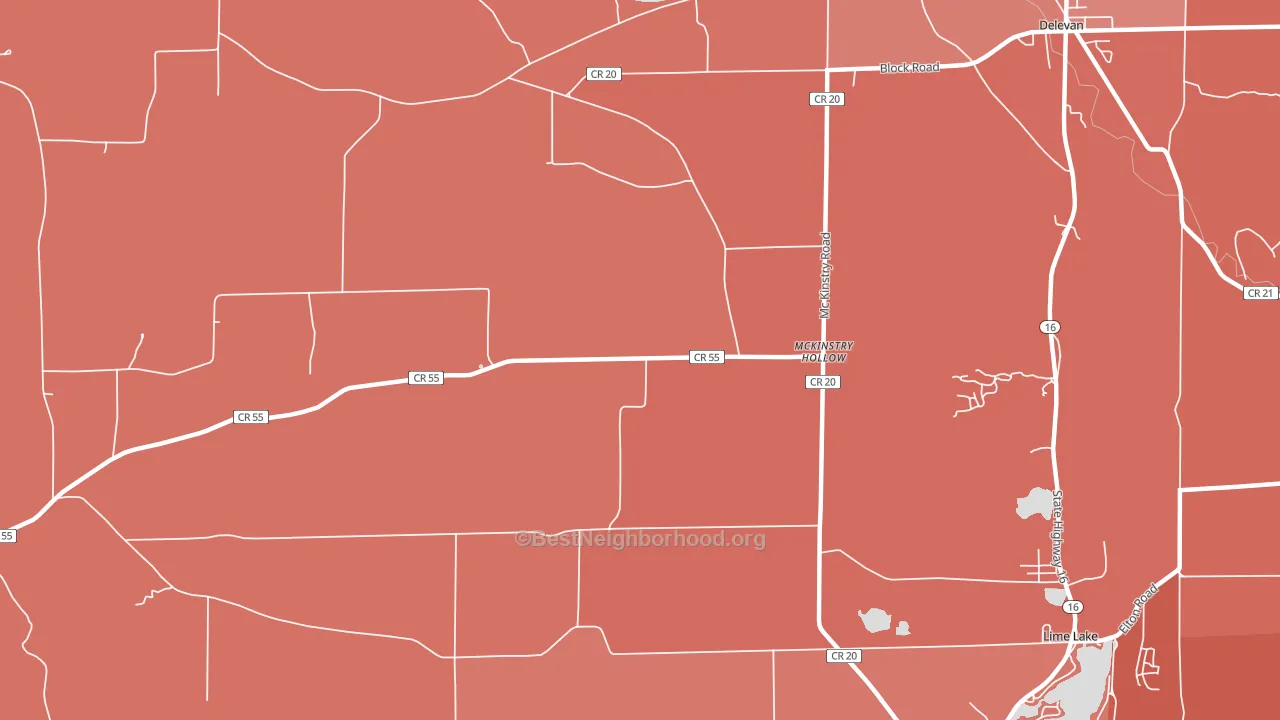 McKinstry Hollow, NY block-group political-lean map