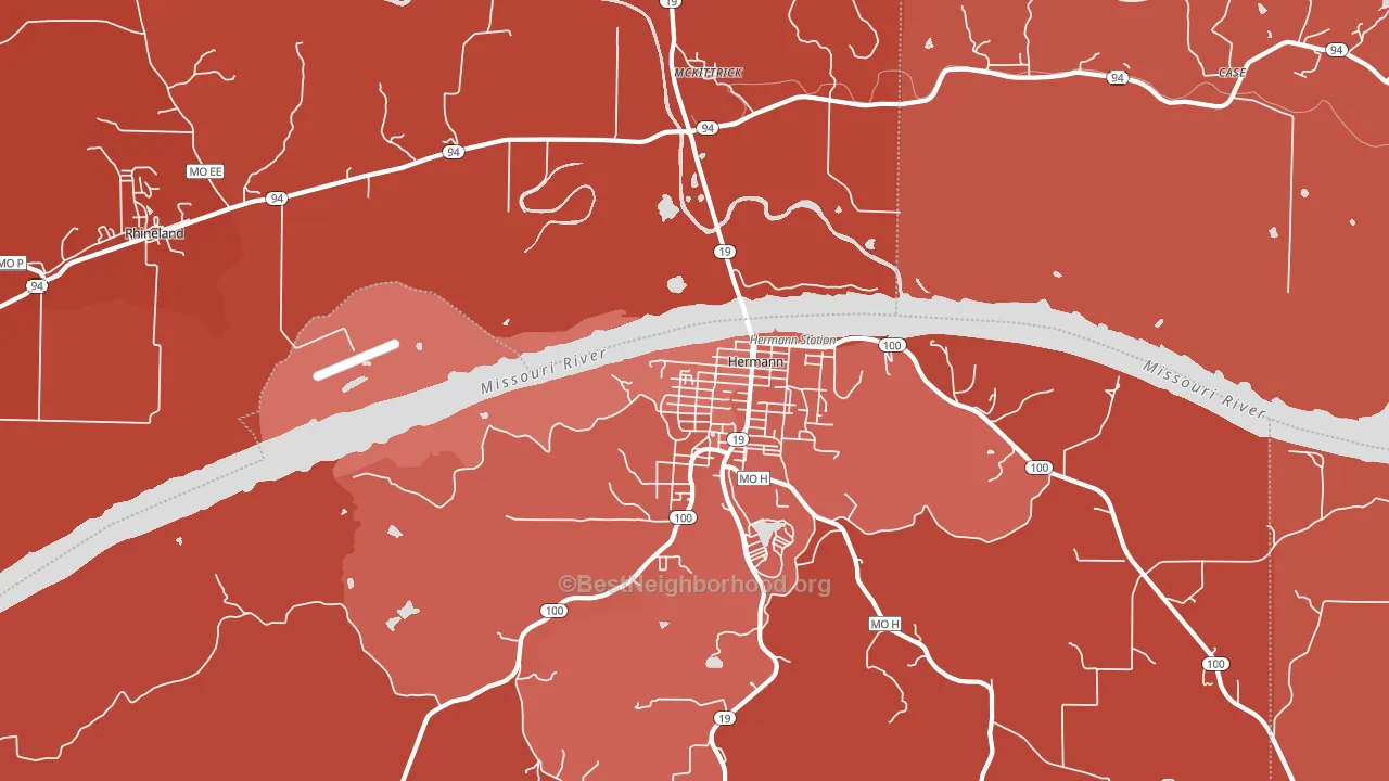 McKittrick, MO block-group political-lean map