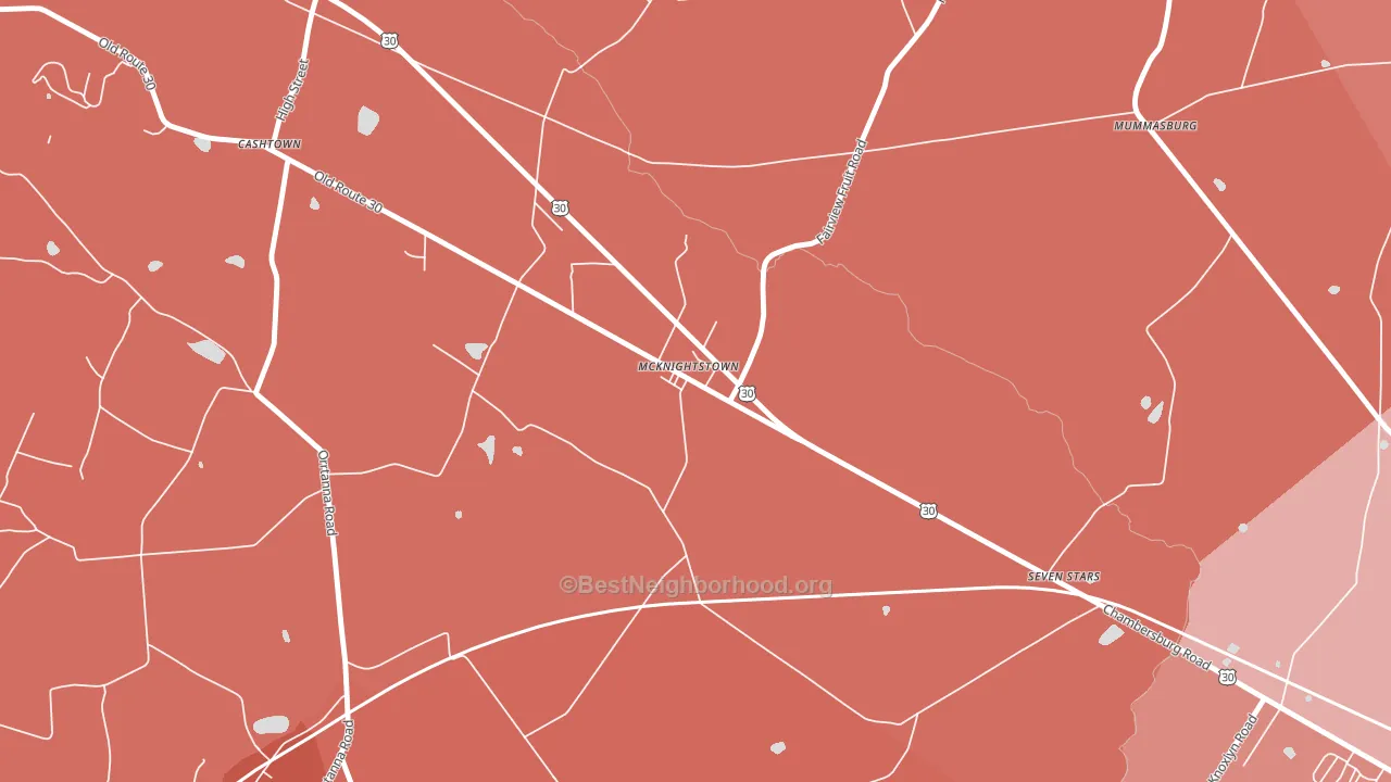 McKnightstown, PA block-group political-lean map